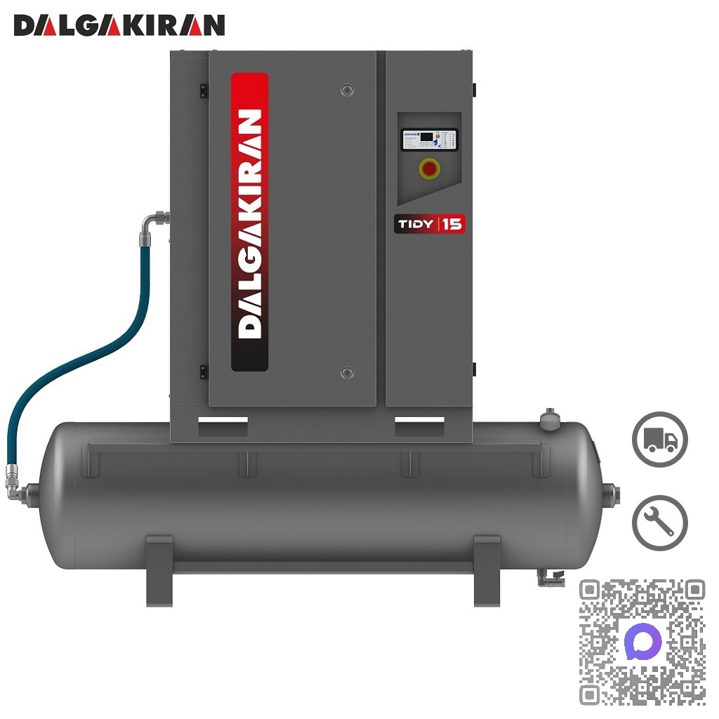 Винтовой компрессор с ресивером Dalgakiran Tidy-N 15