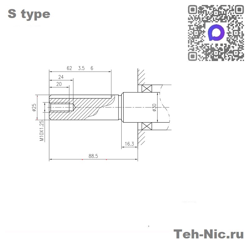 Двигатель Redvolt 178FE вал тип S