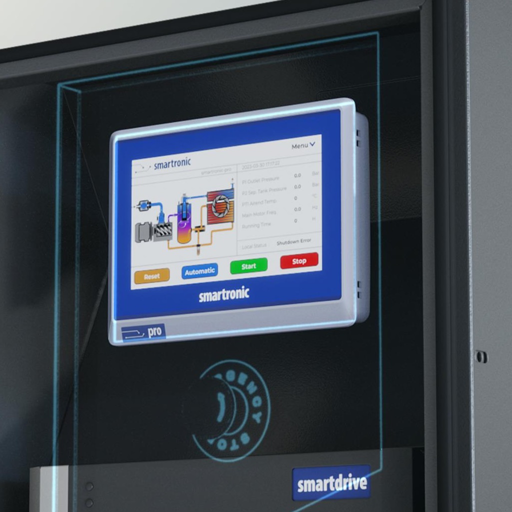 Винтовой компрессор с ресивером Dalgakiran INVERSYS Plus PM 18 панель управления