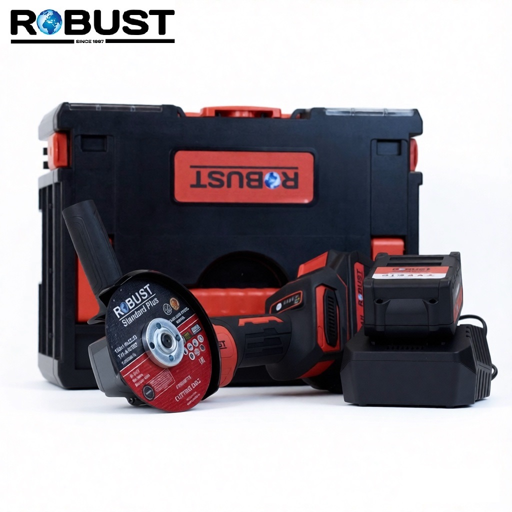 Аккумуляторная болгарка УШМ Robust RB 40125 кейс