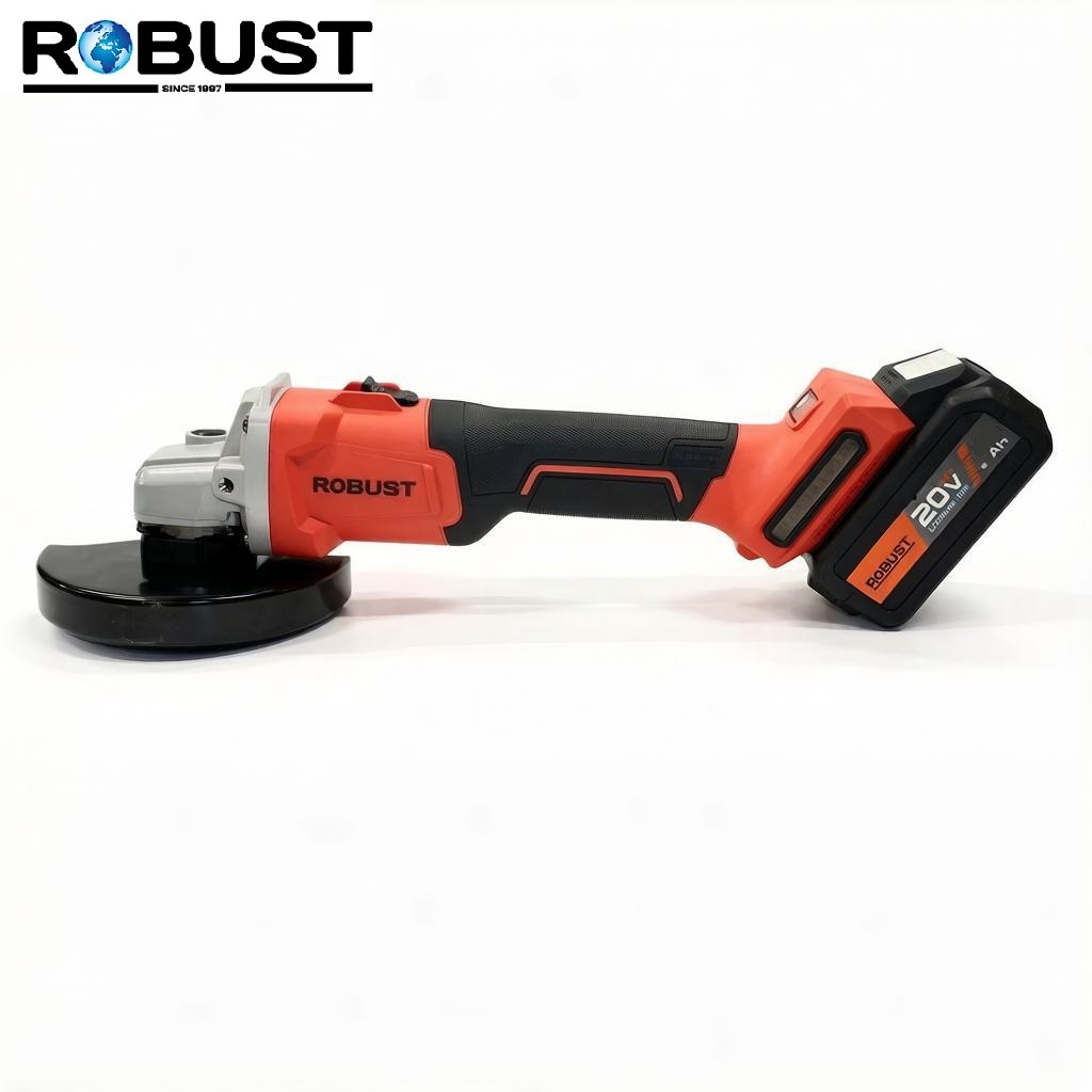 Аккумуляторная болгарка Robust RB 20125 кейс + 2 аккумулятора 2 Ач