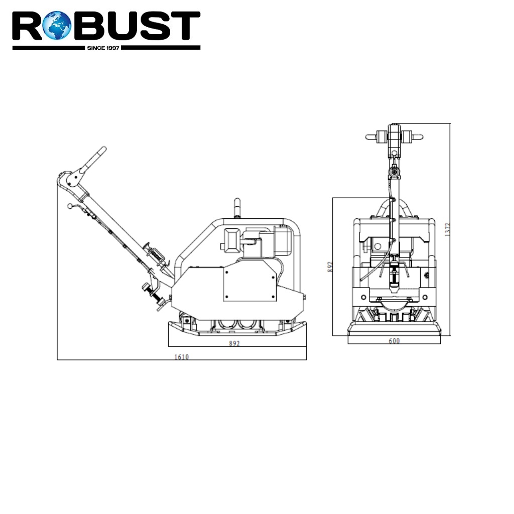 Виброплита Robust CPC-330HE габариты